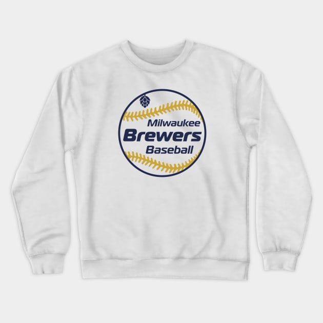 Brewers 80s Retro Ball Crewneck Sweatshirt by Throwzack